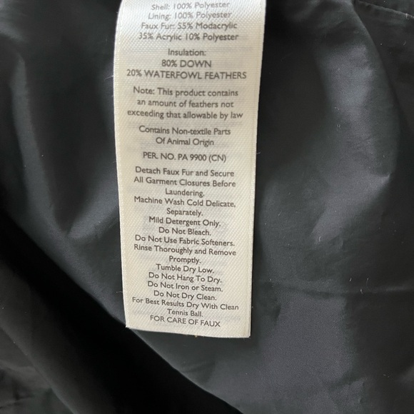 Eddie Bauer Blue down filled Puffer Coat with Faux Fur Hood. Women’s size M - Picture 4 of 4